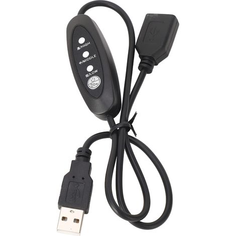 Câble d'extension thermostat USB 5V mâle/femelle avec gaine PVC souple et contrôle de température