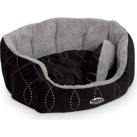 Nobby Komfortbett Ceno oval schwarz/grau L 45 x B 40 x H 19 cm