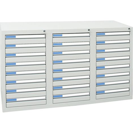 Stumpf Schubladenschrank Serie ESTA, 24 Schubladen lichtgrau (24x100mm) (1/2)