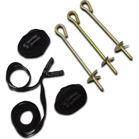 3x Gartentrampolin Bodenanker Sturmsicherung Sicherungshaken Befestigungs Set