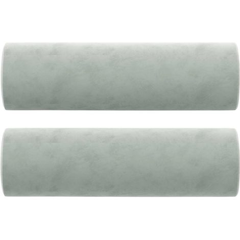 Maison Exclusive - Cojines decorativos 2 uds terciopelo gris clar (1/5)
