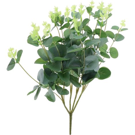 Branche Artificielle Tiges Réalistes, Feuilles Vertes en Tissu et Plastique, Effet Visuel Naturel pour Décoration D'hôtel et Arrangements Floraux (1/5)
