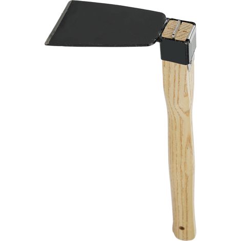 Petite binette à main 8 avec manche court en bois, outil de jardinage pour désherber et ameublir la terre (1/4)