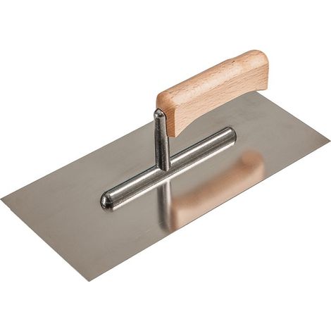 Glättkelle Strend Pro Premium, HardWood, Holzgriff, 270x130 mm, gerade, 0,7 mm, Edelstahl (1/2)