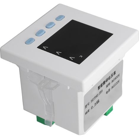 Intelligentes digitales 3-Phasen-Voltmeter aus weißem, flammhemmendem ABS-Kunststoff zur Überwachung des Stromverbrauchs im Haushalt (220 V Wechselstrom). (1/5)