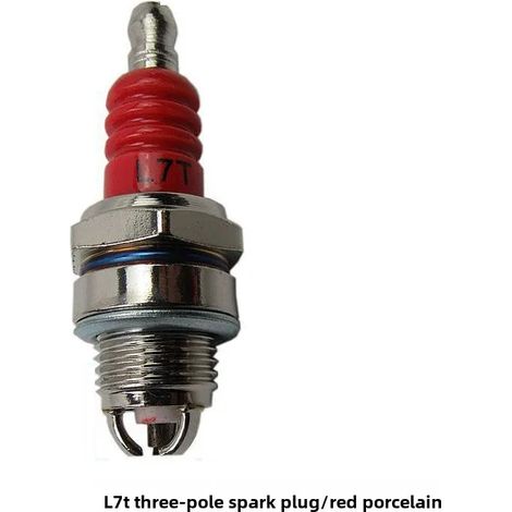 Bujías para motosierras y desbrozadoras de gasolina de dos tiempos y tres electrodos L7T, electrodos de encendido del motor, repuestos para vehículos. (1/4)