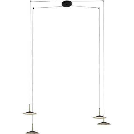 Plafonnier orion noir laiton 32w (1/4)