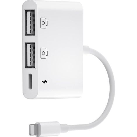 Adaptateur Caméra USB pour iPhone - 3 en 1, Compatible avec iPhone 13/12/11/X/XS/XR/8/7 et iPad (1/5)