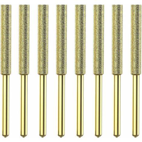 Affûteuse de chaîne pour tronçonneuse Meule d'affûtage diamantée plaquée titane, lime à scie électrique haute dureté, c (1/4)