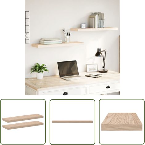 vidaXL Schweberegale 2 Stk. 80x23,5x4 cm Holzwerkstoff (1/5)
