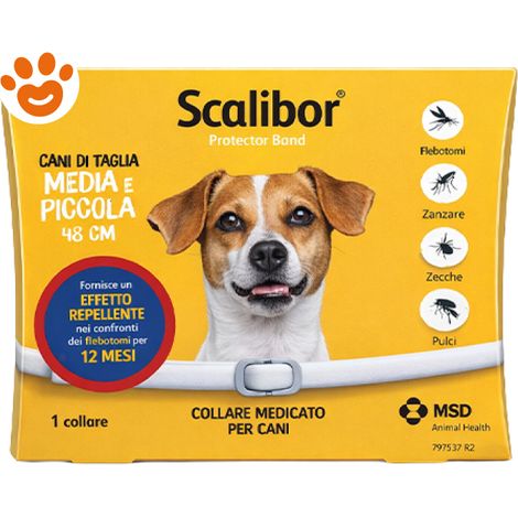 MSD Dog Scalibor (48cm) Collare per Cani Taglia Piccola e Media - Confezione 1 Collare - Antiparassitari CANE