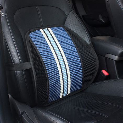Coussin lombaire universel pour voiture, chaise de bureau, canapé, dossier, coussin lombaire bleu (1/5)