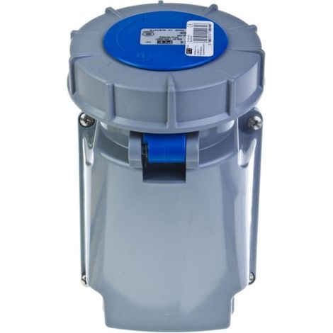 Enchufe fijo 63A 3P 230V azul IP67 /sin prensaestopas/ POWER TWIST 133-6