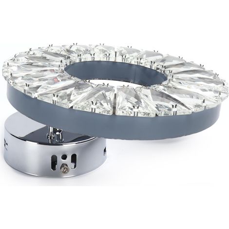 Kristall-Wandleuchte, 12 W, Edelstahl, dekorative Lampe für Hotelflure und Treppenhäuser, 85–265 V, Weiß (1/5)