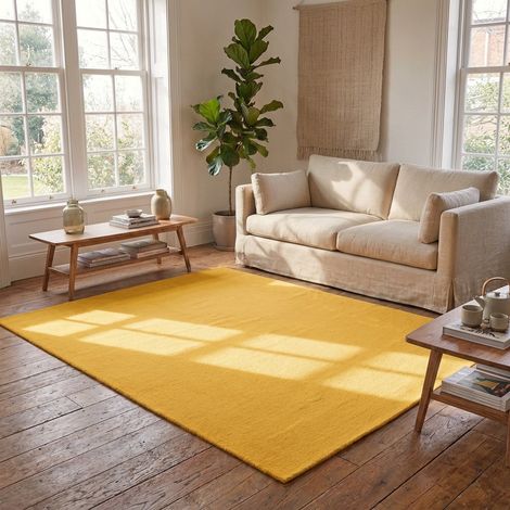 Kilim moderne Tapis Fancy - Tapis en laine - 180x120cm, Rectangular - 100% Laine vierge - Tissé main - Or