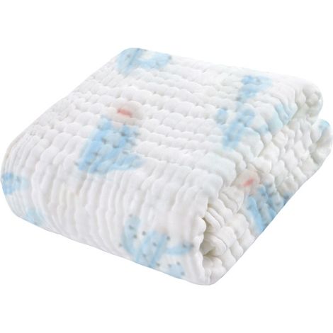 Couverture douce, couverture matelassée pour enfant en bas âge (garçon/fille) en crèche, multicouche, en coton, taille pratique 95 cm x 95 cm (1/5)