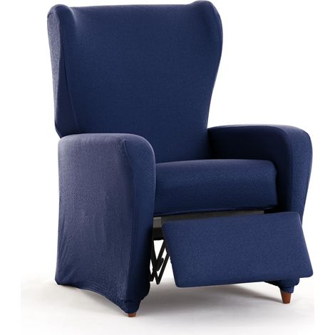 Housse de canapé bi-élastique pour Fauteuil Relax Couleur Bleu Design (1/5)