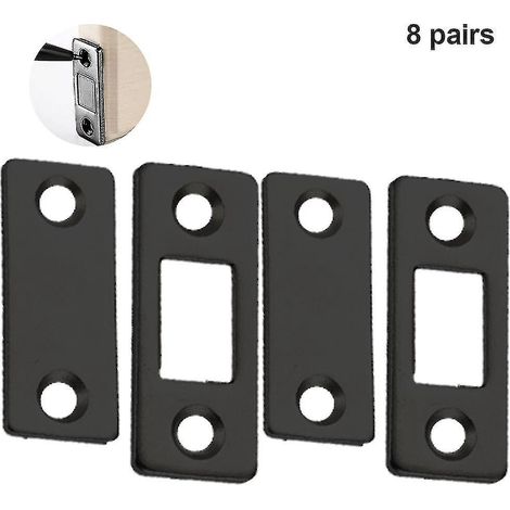 Set mit 8 ultradünnen, unsichtbaren magnetischen Türstoppern und Schubladenverschlüssen, schwarz (1/5)