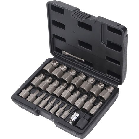 Kit extracteur de boulons 26 pièces, douilles extractrices pour vis foirées, entraînement 3/8 pouces, embouts hexagonaux (1/5)
