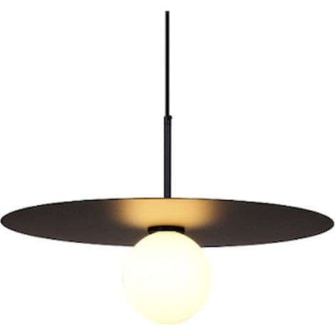 Sombre - lampada a sospensione moderna nera 45 cm (1/2)