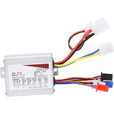 Contrôleur de moteur à balais 12 V 500 W, boîtier en alliage d'aluminium, accessoire pour vélo électrique et scooter. (1/5)