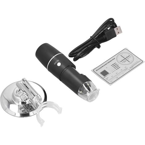 Microscope Numérique Portable 0X-1000X WiFi pour Ordinateur, Outil de Visualisation à Main Compatible (1/5)