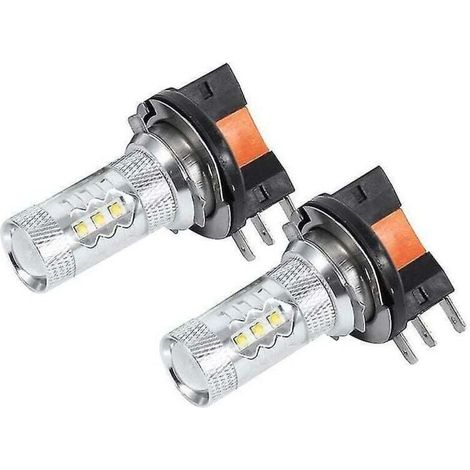 Ampoules LED H15 80W Blanc Phare Voiture Éclairage Puissant Lumière Blanche (1/4)