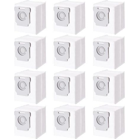 Lot de 12 Sacs d'aspirateur pour iRobot Roomba i7 i7+ i3 i3+ i4 i4+ i6 i6+ j7 j7+ i8 i8+S9 S9+ E5 E6 E7, Accessoires Sac à Poussière pour iRobot Roomba Allen Aspirateur Clean Base (1/5)