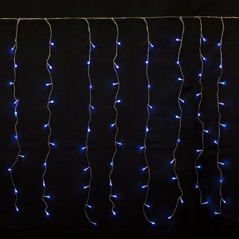 Prequ Tenda Luminosa a Cascata, 600 led, 4x1,5 metri, Luce Fredda, Giochi Luce, Memory Controller, Prolungabile, Cavo Trasparente (1/3)