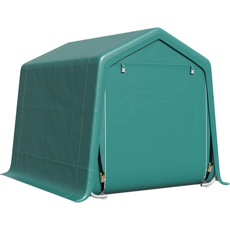 Outsunny Tendone Garage all'Aperto 2.4x2 m per Auto, Moto e Biciclette
