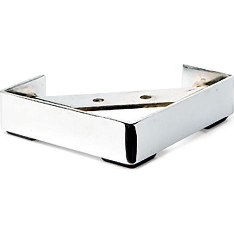 Q&Q pata metalica cromo malone h36 130x130 , La pata metálica Malone es ideal para sofás y muebles, fabricada en metal duradero, con un acabado en cromo y un (1/2)