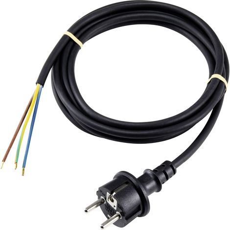 Sygonix SY-5043464 Strom Anschlusskabel Schwarz 3.00 m (1/2)