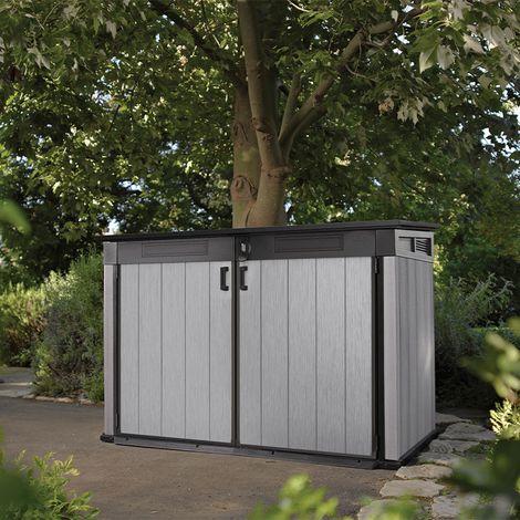Coffre en résine KETER OAKLAND BROSSIUM - 2100 L - Gris