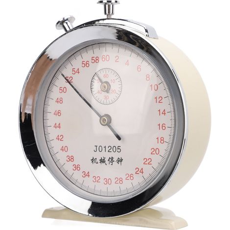 Chronomètre mécanique à cadran rond, précision 0,2 s (60 secondes), idéal pour les expériences physiques, la course à pied et le cyclisme (J01205)