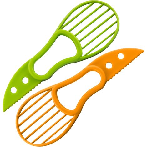 Lot de 2 dénoyauteurs d’avocat en plastique alimentaire et acier inoxydable compatibles lave vaisselle outils de cuisine multifonctions (1/5)
