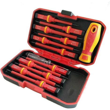 13pcs 1000v électriciens isolé tournevis kit électriciens outil à main (1/4)