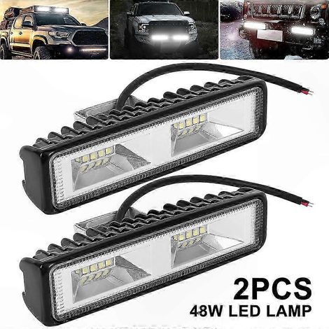 2er-Pack runde LED-Arbeitsscheinwerfer, 480 W, 6000 K, 5000 lm, IP68 wasserdicht, für Geländewagen, SUV, LKW und Transporter (1/5)