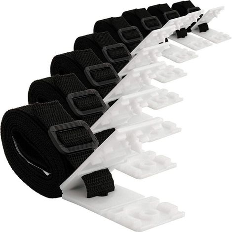 Solar Pool Cover Cable Reel Mounting Kit with 8 Self-Adhesive Nylon Straps and Tabs, 8 Cable Plates, 8 Buckles YMYNY (1/4)