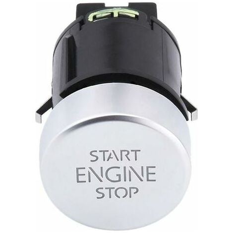 Interrupteur à bouton-poussoir pour Tiguan 2008-2016 et Sharan 2011-2016 – Plastique noir et argent – Démarrage et arrêt pratique (1/5)