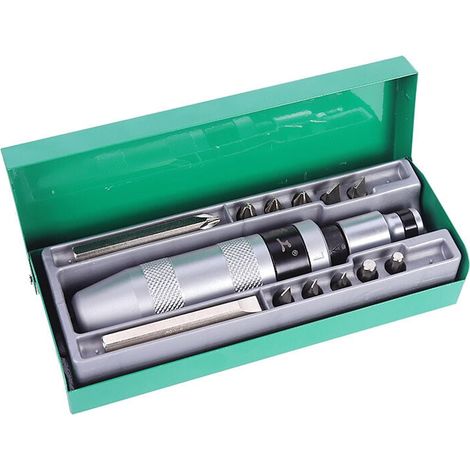 Juego de 13 destornilladores de impacto, extractor de tornillos rotos y oxidados, para automóviles, motocicletas y construcción. (1/4)