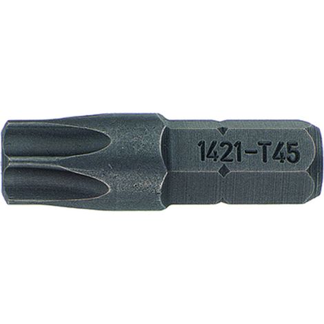 1407-14211430-1435 Stahlwille-Embouts tournevis Nr. 1421, T 45, TORX 7,8 in mm, Hexagonal C 6,3 mm