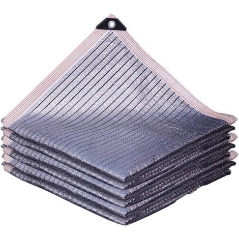Aluminiumfolien-Schattierungsnetz, reflektierende Sonnenisolierung, Sonnenschutz, wasserdichtes, UV-beständiges Schattierungsgewebe für Blumen, Pflanzen, Gewächshaus, Rasen, Terrasse (1/5)