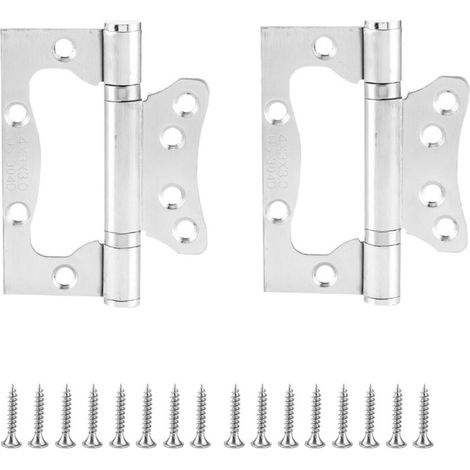 Pcs Silent Door Hinge Stainless Steel Home Wood Door Silent Hinge Hardware Accessories No Slot Required (1/4)