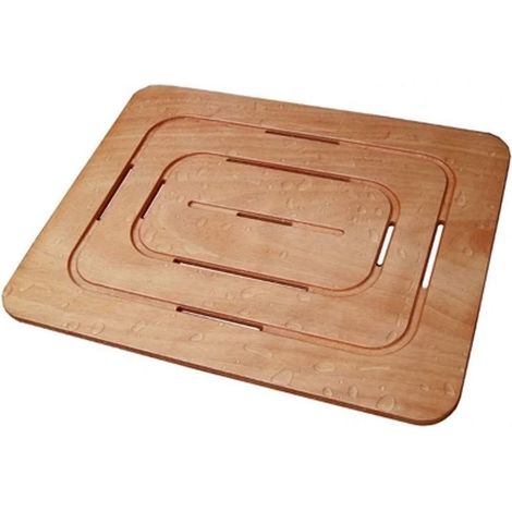Pedana piatto doccia 54x68x2h legno marino quadrata antiscivolo Castel merlino