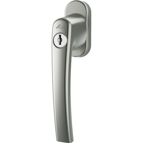 Roto Fenstergriff abschließbar Rotoline mit Sperrzylinder und Schlüssel - Fensterbeschlag, Aluminium titan eloxiert (1/3)