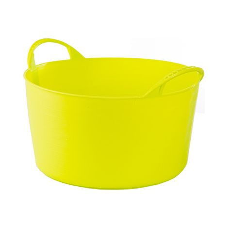 Capazo flexible Ø35x23cm de 12 litros de capacidad fabricado en plástico color verde pistacho (1/2)