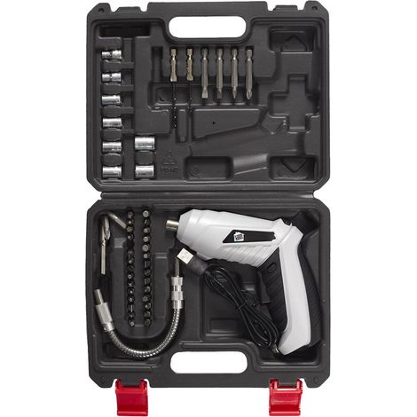 Kit Complet Tournevis Sans Fil à Tête Rotative Magnétique + 44 accessoires (1/5)
