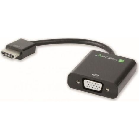 Techly HDMI - VGA+3.5mm+Micro USB B M/F 0,15 m Negro (1/5)