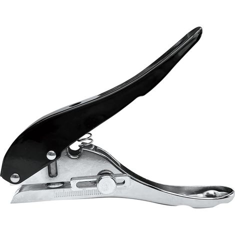 Poinçon à trou unique - Poinçonneur manuel, machine de poinçonnage robuste pour cartes en plastique et carton, outil de bricolage, trous de 8 mm (Noir) (1/5)