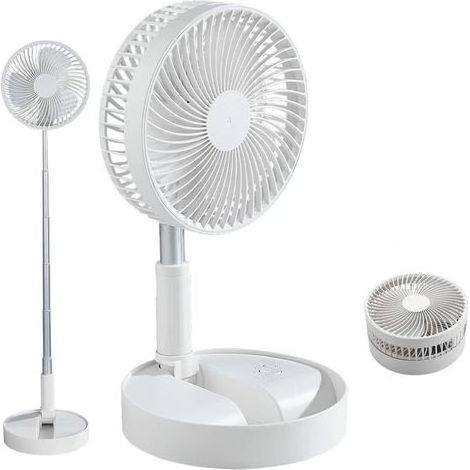 Ventilateur de table pliable avec télécommande – Silencieux inférieur à 45 dB – Batterie rechargeable 7200 mAh – 4 vitesses réglables (1/5)